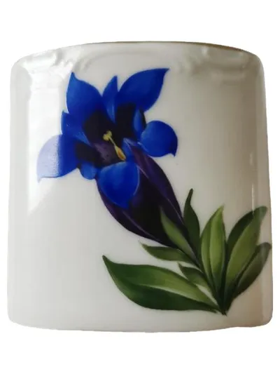PMR Bavaria Jaeger & Co. Porzellan Vase Enzian Alpenflora handbemalt