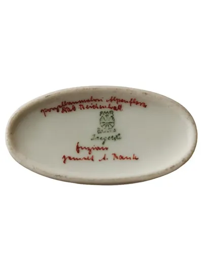 PMR Bavaria Jaeger & Co. Porzellan Vase Enzian Alpenflora handbemalt
