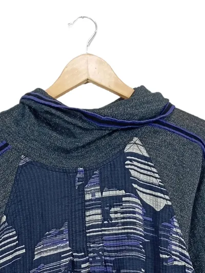 CARLA Damen Strickkleid Rollkragen Muster Mehrfarbig Gr. 42;XL Seide Modern