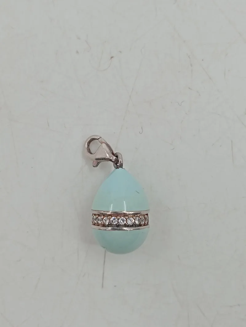 Thomas Sabo Kettenanhänger Ei Türkis Silber 925 Zirkonia Damen Elegant 2