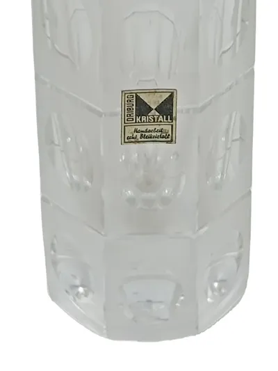 Driburg Kristall Vase Bleikristall Handarbeit Transparent 26 cm Modern