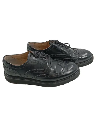 LLOYD Budapester Schnürschuhe Herren Klassisch Lochmuster Schwarz Leder 36
