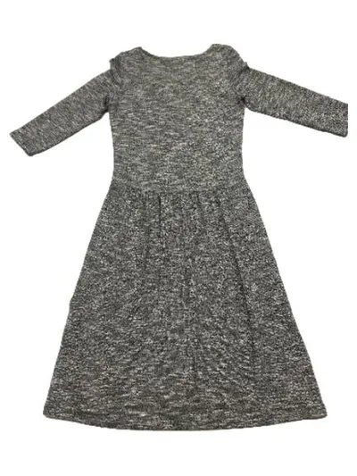 Esprit Damen Freizeitkleid Gr. XS Grau Meliert 3/4 Arm Viskose