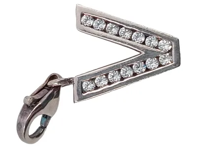 Thomas Sabo Kettenanhänger Buchstabe V Silber Zirkonia Damen Elegant