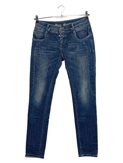 Blue Monkey Jeans Regular Fit Damen Hose Blau Gr. 28x32 Casual
