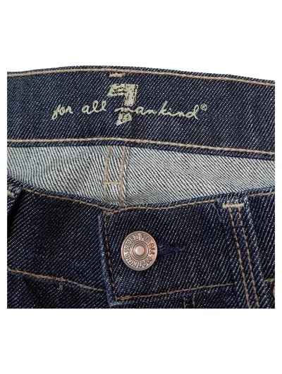 7 For All Mankind Damen Jeans Straight Leg Blau Gr. 36 W28 Stickerei