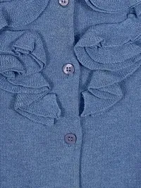 Donna Lane Damen Strickjacke Cardigan Langarm Baumwolle Blau Gr. L 42 3