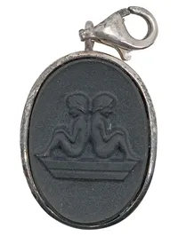 Thomas Sabo Kettenanhänger Zwillinge Damen Schwarz Metall Halbedelstein 1
