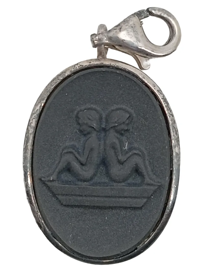 Thomas Sabo Kettenanhänger Zwillinge Damen Schwarz Metall Halbedelstein 1