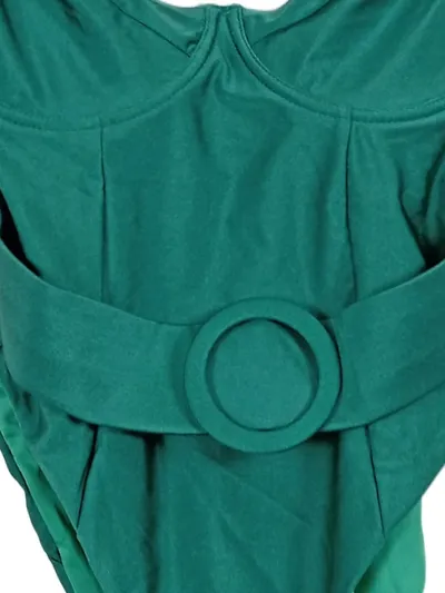 Penguin Badeanzug Damen Gr. 38 Grün mit Gürtel Elegant Sommer