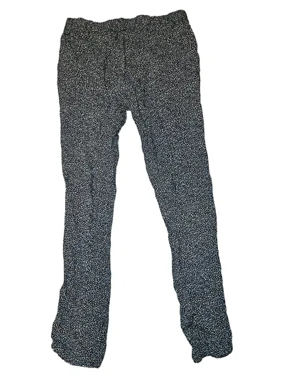 SISLEY Damen Jogginghose Gr. 42/XL Blau Florales Muster Casual Viskose