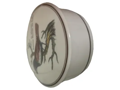 Villeroy & Boch Dekodose Porzellan Vogel Motiv Weiß Rund 11cm Ø 6cm H