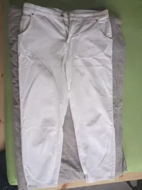 ONLY Damen Stoffhose Weiß Gr. W30, XXL Casual Baumwolle 3