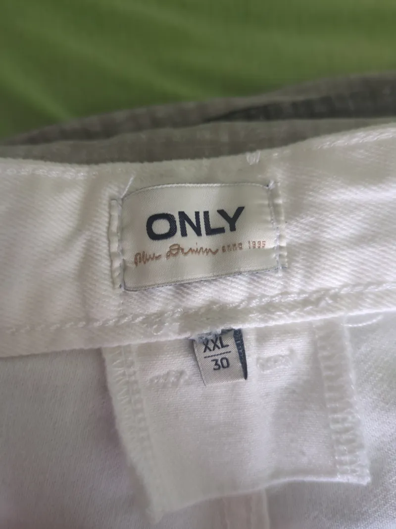 ONLY Damen Stoffhose Weiß Gr. W30, XXL Casual Baumwolle 4