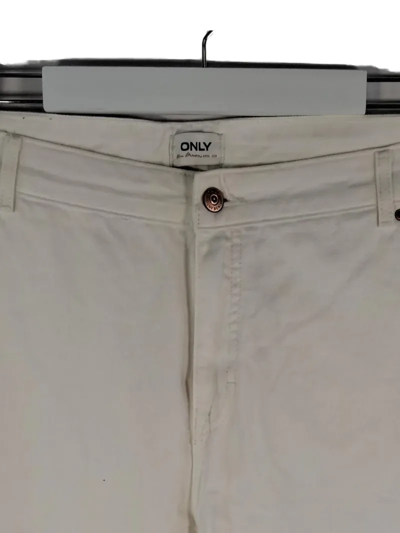 ONLY Damen Stoffhose Weiß Gr. W30, XXL Casual Baumwolle 6