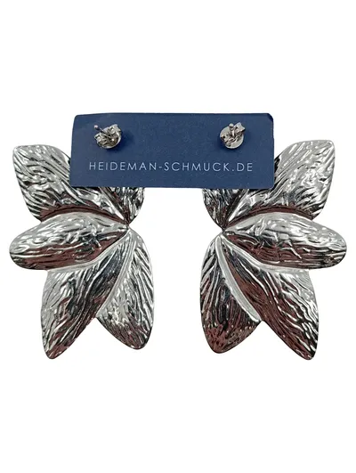 Heideman Ohrringe Damen Blumen Design Ohrstecker Silber Elegant 5 cm