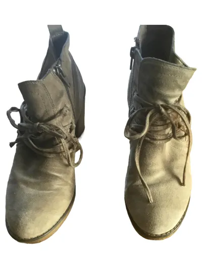 5th Avenue Damen Stiefeletten Gr. 38 Braun Schnürung Reißverschluss Casual