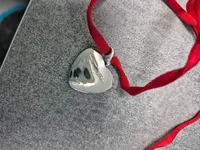 Thomas Sabo Damen Halskette Herz Anhänger Rot Silber Stoff Charmant 3