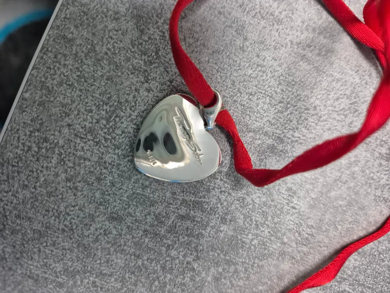 Thomas Sabo Damen Halskette Herz Anhänger Rot Silber Stoff Charmant 3