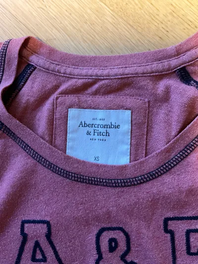 Abercrombie & Fitch Langarmshirt Damen XS Rosa A&F Logo Casual
