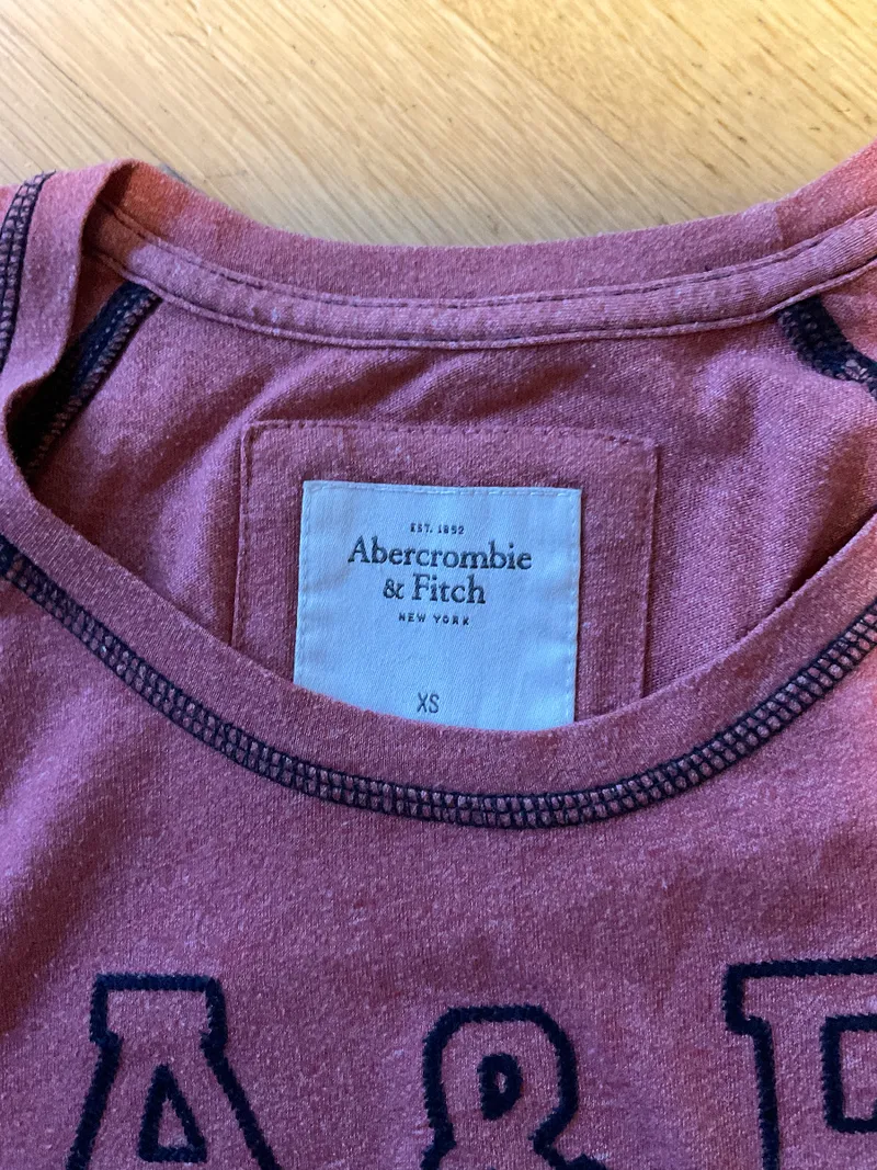 Abercrombie & Fitch Langarmshirt Damen XS Rosa A&F Logo Casual 2