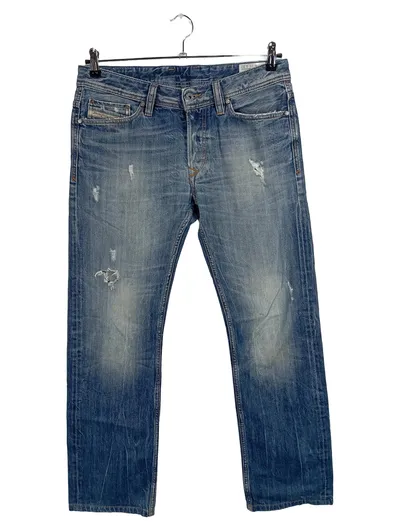 Diesel Herren Destroyed Jeans W31 L32 Blau Used Look Baumwolle Hose