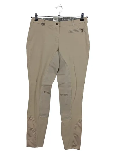 4RIDERS Damen Reithose Beige Gr. 42 W33 XL Sportlich Baumwolle