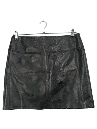 Jake*s Damen Lederrock Kunstleder Minirock Schwarz Gr. 42 XL
