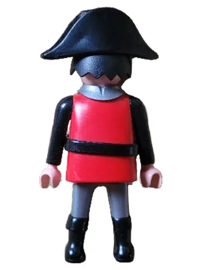 Playmobil Pirat Figur mit Dreispitz Hut rot schwarz Seeräuber