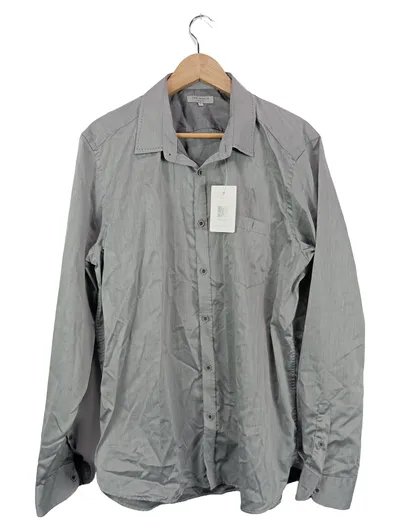 Ted Baker Business Hemd Herren Grau Gr. L Baumwolle Langarm