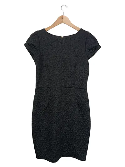 Closet London Etuikleid Damen Gr. 40 Schwarz Strukturmuster Elegant