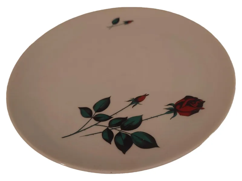 Bavaria Porzellan Platzteller Klassisch Rose Blumenmuster Weiß 19 cm 1
