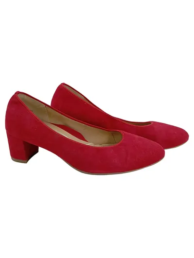 Ara Damen Pumps Wildleder Rot Gr. 38 Business Elegant HighSoft Slip-On