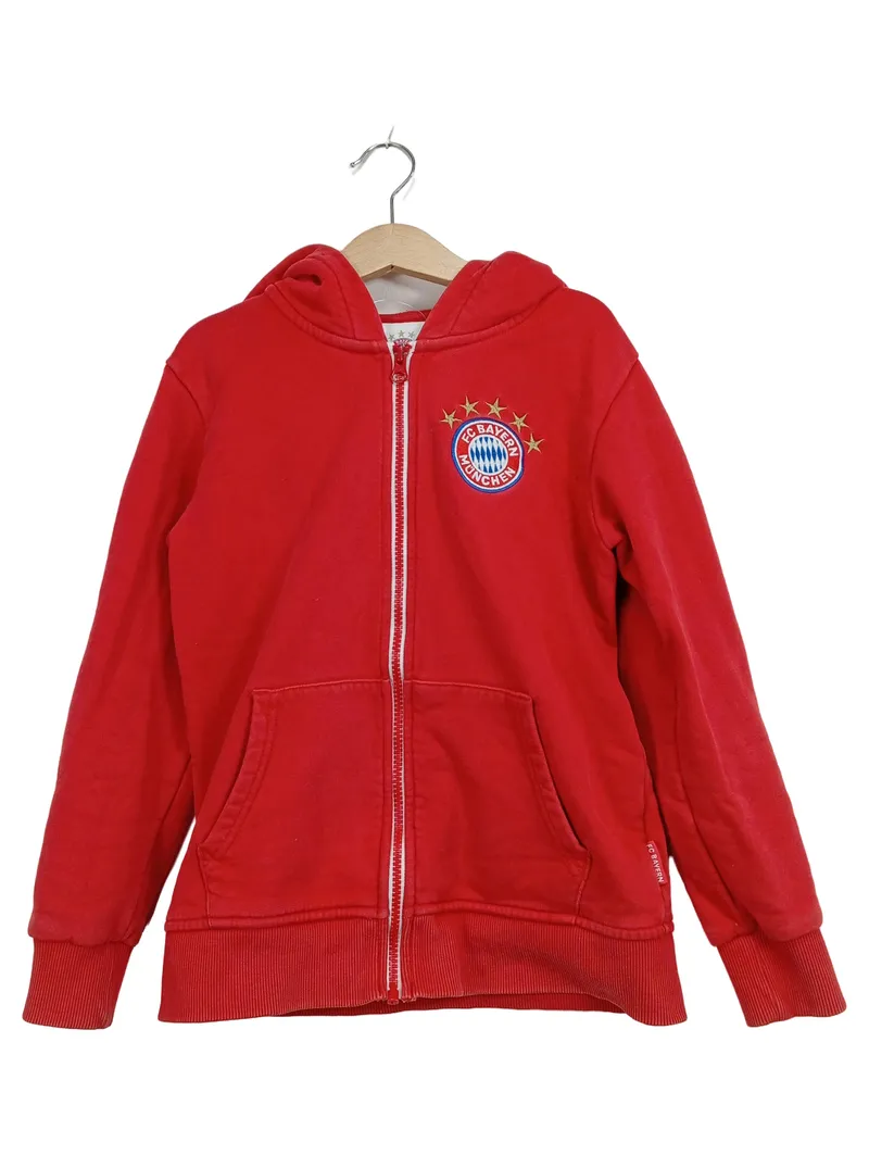 FC Bayern München Kinder Sweatjacke Hoodie Rot Gr. 128/140 1