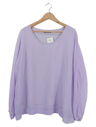 Laurèl Hemdbluse Damen Lila Langarm Raffungen Gr. 38/M Freizeit