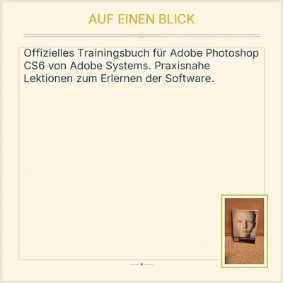 Adobe Photoshop CS6 Classroom in a Book Trainingsbuch Deutsch
