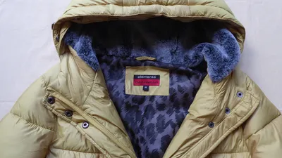 Danwear Damen Steppmantel mit Kapuze Gr. 44 Gelb Casual Outdoor