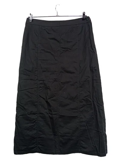 AKER Damen A-Linienrock Gr. 44 XXL Schwarz Maxirock Baumwolle Casual