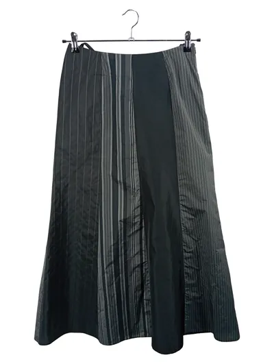 Betty Barclay A-Linienrock Damen Gr. 38 Schwarz Gestreift Maxirock Elegant