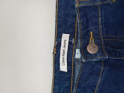 Calvin Klein Jeans Damen Hose Regular Fit Blau Gr. 36 W28