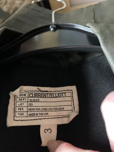 Current, Elliott Damen Motorradjacke Oliv Gr. 40 L Bikerjacke Baumwolle