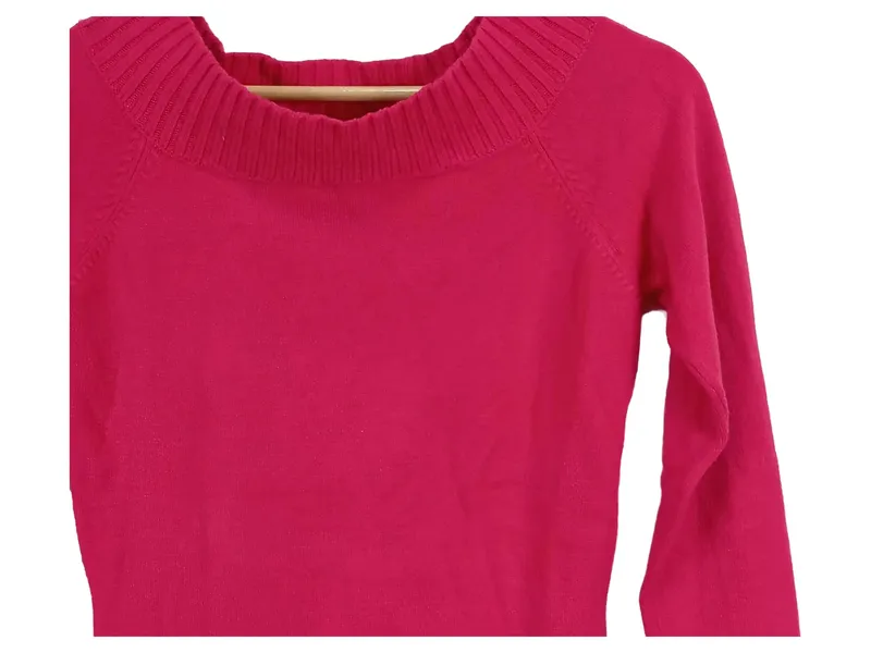 Camaïeu Damen Pullover Pink Gr. S Rundhals Langarm Strickpullover 2