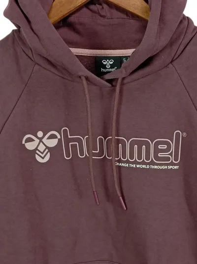 Hummel Damen Kapuzenpullover Hoodie Gr. 40/L Lila Sportlich Casual