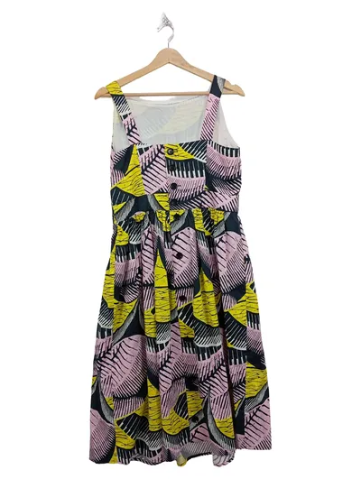 Marc Cain Damen Sommerkleid Gr. 40/L Mehrfarbig Blumenmuster Modern