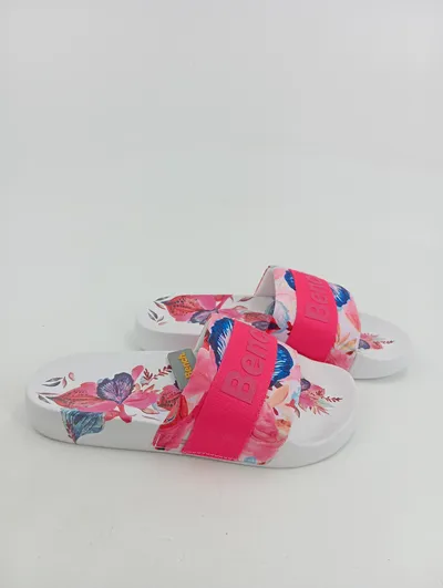 Bench Damen Badeschuhe Gr. 37 Mehrfarbig Floral Muster Casual Slip-On