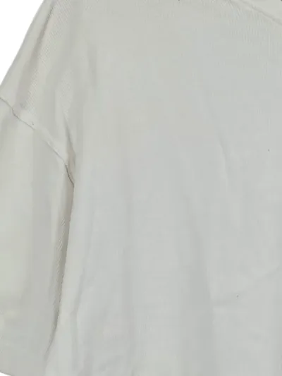 Daniel Hechter Herren T-Shirt Weiß XL Casual V-Ausschnitt Strukturmuster