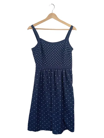 Tommy Hilfiger Damen Sommerkleid Punkte Blau Gr. XS / US 4 Trägerkleid