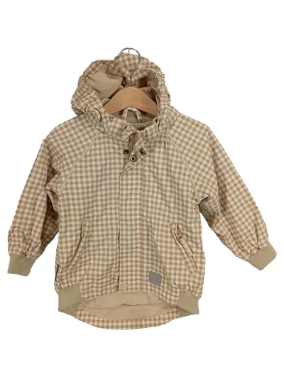MarMar Copenhagen Kinder Windjacke Gr. 86 kariert beige Kapuze Alltag