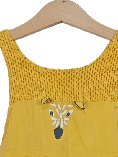 Noukie's Mädchen Sommerkleid Gr. 86 Gelb mit Giraffenmotiv Casual