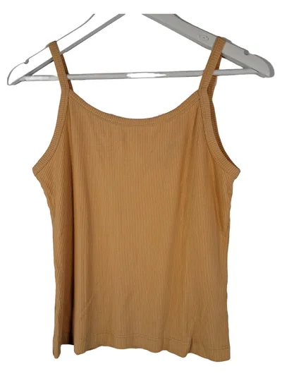 Passport Damen Trägertop Rippstrick Beige Gr. L/42 Basic Spaghetti